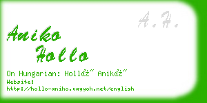 aniko hollo business card